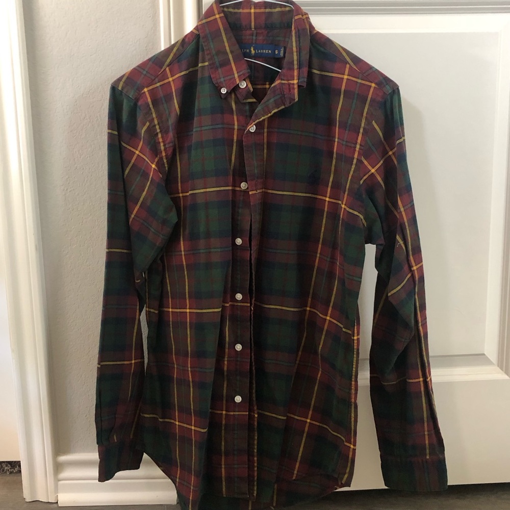 Men's Polo Button Down Dress Shirt